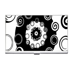 Fluctuation Hole Black White Circle Business Card Holders by Alisyart