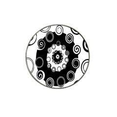 Fluctuation Hole Black White Circle Hat Clip Ball Marker (10 Pack)