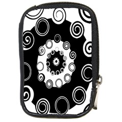 Fluctuation Hole Black White Circle Compact Camera Cases