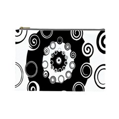 Fluctuation Hole Black White Circle Cosmetic Bag (large)  by Alisyart
