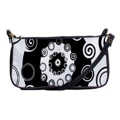 Fluctuation Hole Black White Circle Shoulder Clutch Bags