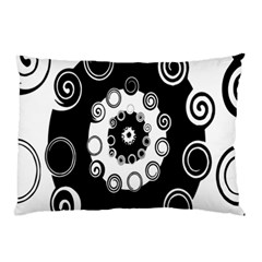 Fluctuation Hole Black White Circle Pillow Case (two Sides)