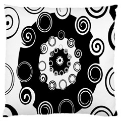 Fluctuation Hole Black White Circle Large Cushion Case (two Sides) by Alisyart