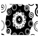 Fluctuation Hole Black White Circle Double Sided Flano Blanket (Small)  50 x40  Blanket Back