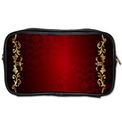 3d Red Abstract Pattern Toiletries Bags 2-side by Simbadda