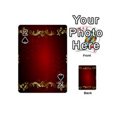 3d Red Abstract Pattern Playing Cards 54 (mini)  by Simbadda