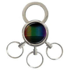 Abstract Multicolor Rainbows Circles 3-ring Key Chains by Simbadda