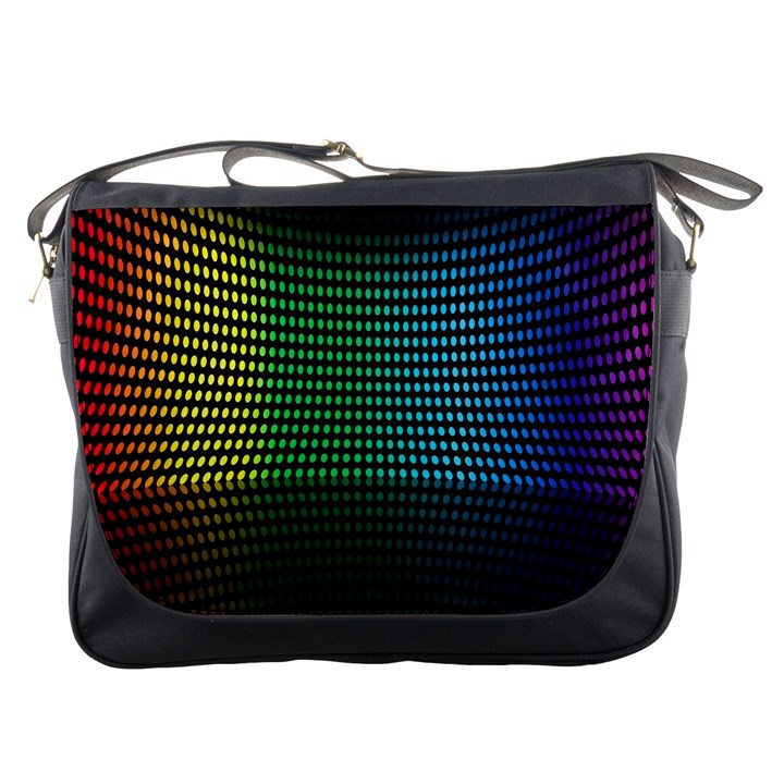 Abstract Multicolor Rainbows Circles Messenger Bags