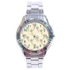 Flower Floral Pink Stainless Steel Analogue Watch