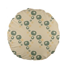 Flower Floral Pink Standard 15  Premium Round Cushions by Alisyart