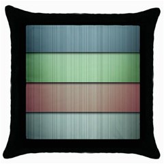 Lines Stripes Texture Colorful Throw Pillow Case (Black)