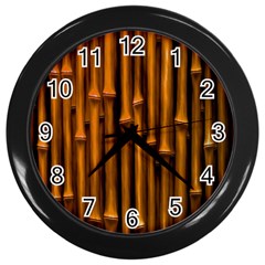 Abstract Bamboo Wall Clocks (black) by Simbadda