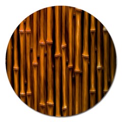 Abstract Bamboo Magnet 5  (round) by Simbadda