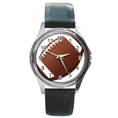 Football American Sport Ball Round Metal Watch by Alisyart