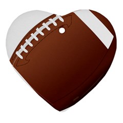 Football American Sport Ball Ornament (heart)