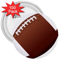 Football American Sport Ball 3  Buttons (100 Pack) 