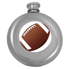Football American Sport Ball Round Hip Flask (5 Oz) by Alisyart
