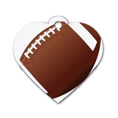 Football American Sport Ball Dog Tag Heart (two Sides) by Alisyart