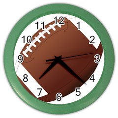 Football American Sport Ball Color Wall Clocks by Alisyart