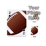 Football American Sport Ball Playing Cards 54 (Mini)  Front - Spade2