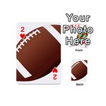Football American Sport Ball Playing Cards 54 (Mini)  Front - Heart2