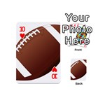 Football American Sport Ball Playing Cards 54 (Mini)  Front - Heart10