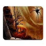 Digital Art Nature Spider Witch Spiderwebs Bricks Window Trees Fire Boiler Cliff Rock Large Mousepads Front