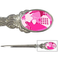 Flower Floral Leaf Circle Pink White Letter Openers