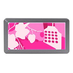 Flower Floral Leaf Circle Pink White Memory Card Reader (Mini)