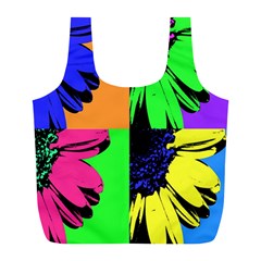 Flower Pop Sunflower Full Print Recycle Bags (l)  by Alisyart