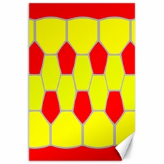 Football Blender Image Map Red Yellow Sport Canvas 24  X 36  by Alisyart