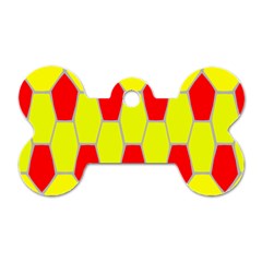 Football Blender Image Map Red Yellow Sport Dog Tag Bone (one Side)