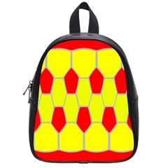 Football Blender Image Map Red Yellow Sport School Bags (small) 