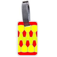 Football Blender Image Map Red Yellow Sport Luggage Tags (one Side) 