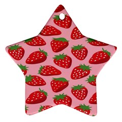 Fruit Strawbery Red Sweet Fres Star Ornament (two Sides)