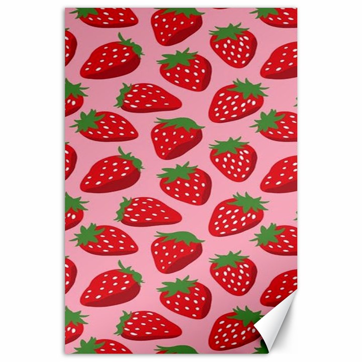 Fruit Strawbery Red Sweet Fres Canvas 24  x 36 