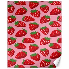 Fruit Strawbery Red Sweet Fres Canvas 11  X 14  