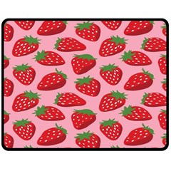 Fruit Strawbery Red Sweet Fres Double Sided Fleece Blanket (medium)  by Alisyart