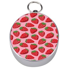 Fruit Strawbery Red Sweet Fres Silver Compasses by Alisyart