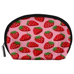 Fruit Strawbery Red Sweet Fres Accessory Pouches (large)  by Alisyart