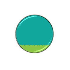 Green Blue Teal Scallop Wallpaper Wave Hat Clip Ball Marker (4 Pack) by Alisyart