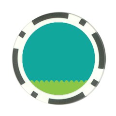 Green Blue Teal Scallop Wallpaper Wave Poker Chip Card Guard