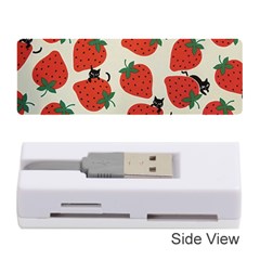 Fruit Strawberry Red Black Cat Memory Card Reader (stick) 