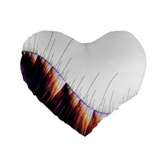 Abstract Lines Standard 16  Premium Heart Shape Cushions by Simbadda