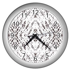 Pattern Monochrome Terrazzo Wall Clocks (silver) 