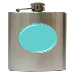 Grey Wave Water Waves Blue White Hip Flask (6 Oz)