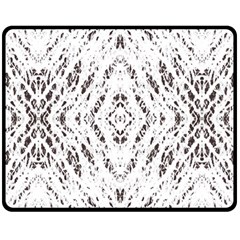 Pattern Monochrome Terrazzo Double Sided Fleece Blanket (medium)  by Simbadda