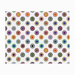 Flowers Color Artwork Vintage Modern Star Lotus Sunflower Floral Rainbow Small Glasses Cloth