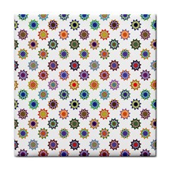 Flowers Color Artwork Vintage Modern Star Lotus Sunflower Floral Rainbow Face Towel