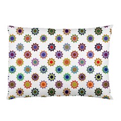 Flowers Color Artwork Vintage Modern Star Lotus Sunflower Floral Rainbow Pillow Case by Alisyart